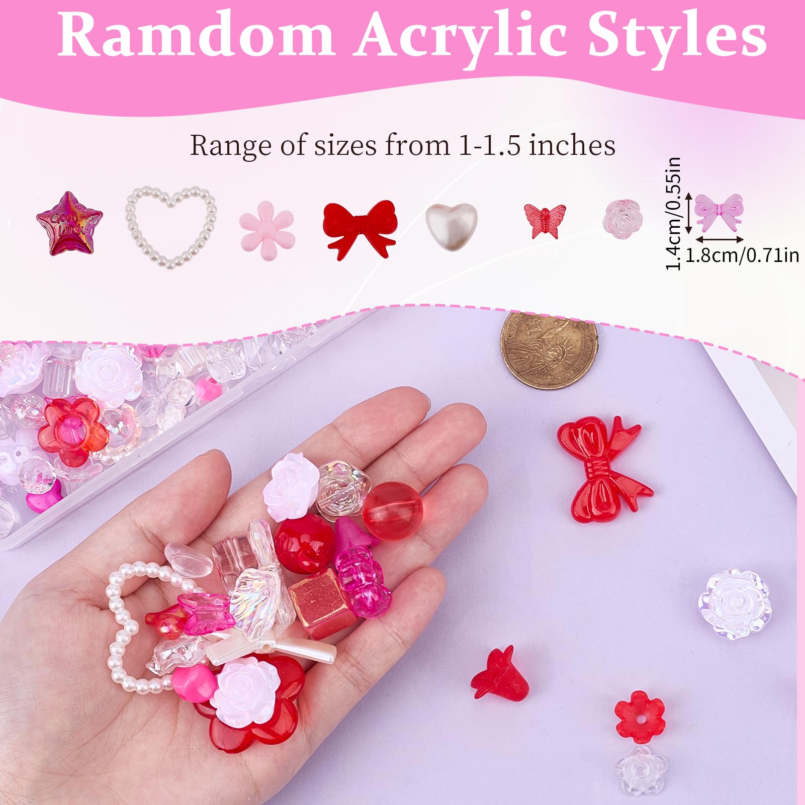 NICENEEDED 150 Pcs Phone Chain Beaded Making kit, Cell Phone Charms Lanyard Wrist Strap Set including Matte - Image 2