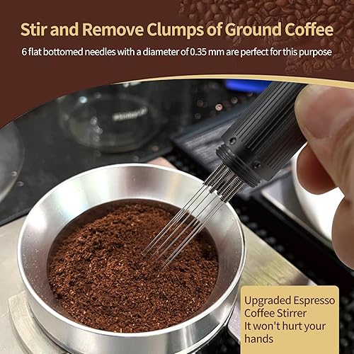 Miniatura 5 de Zayin Agitador de café expreso de acero inoxidable de aluminio profesional barista agitadores de café son excelentes accesorios de expreso, la