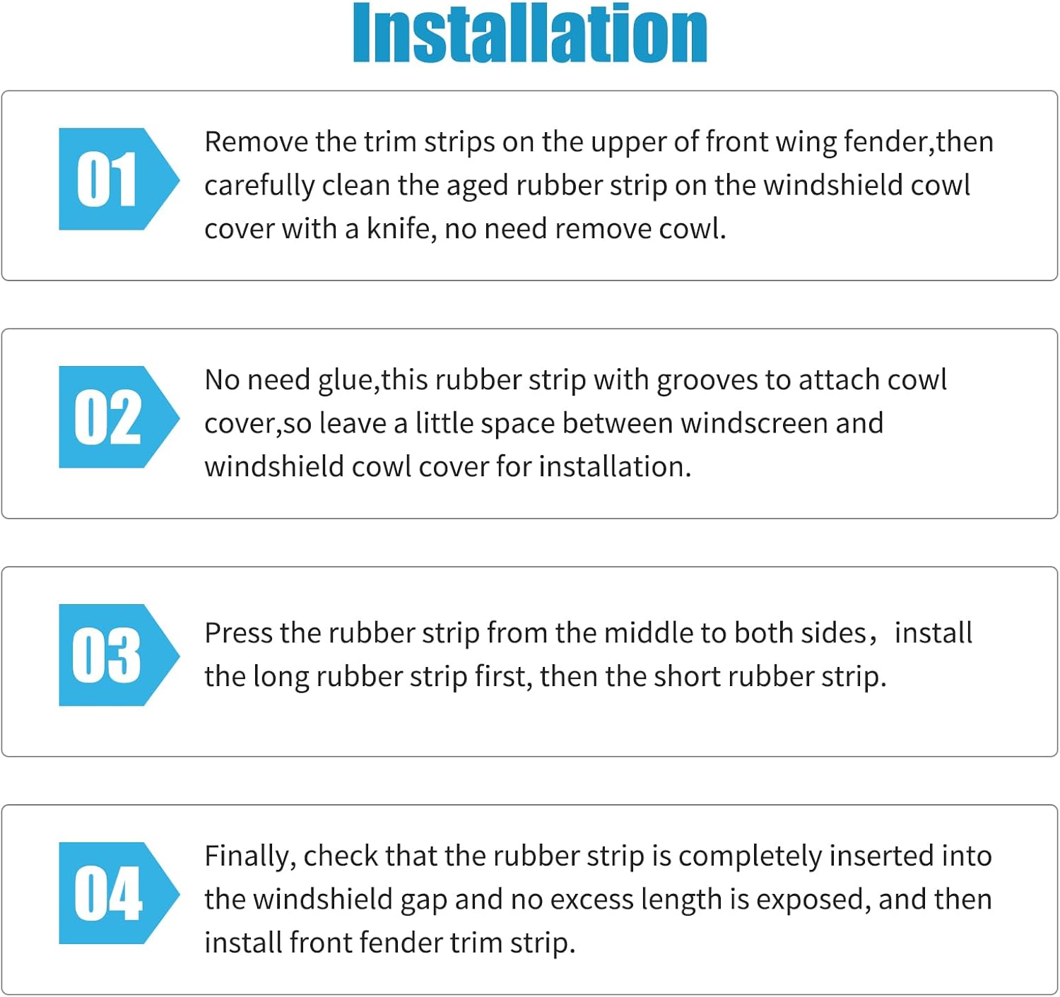 Windshield Wiper Cowl Cover Trim Rubber Seal Compatible with Mini Cooper R55 R56 R57 2008 2009 2010 2011 2012 2013 2014 2015 51132751209 51132751210