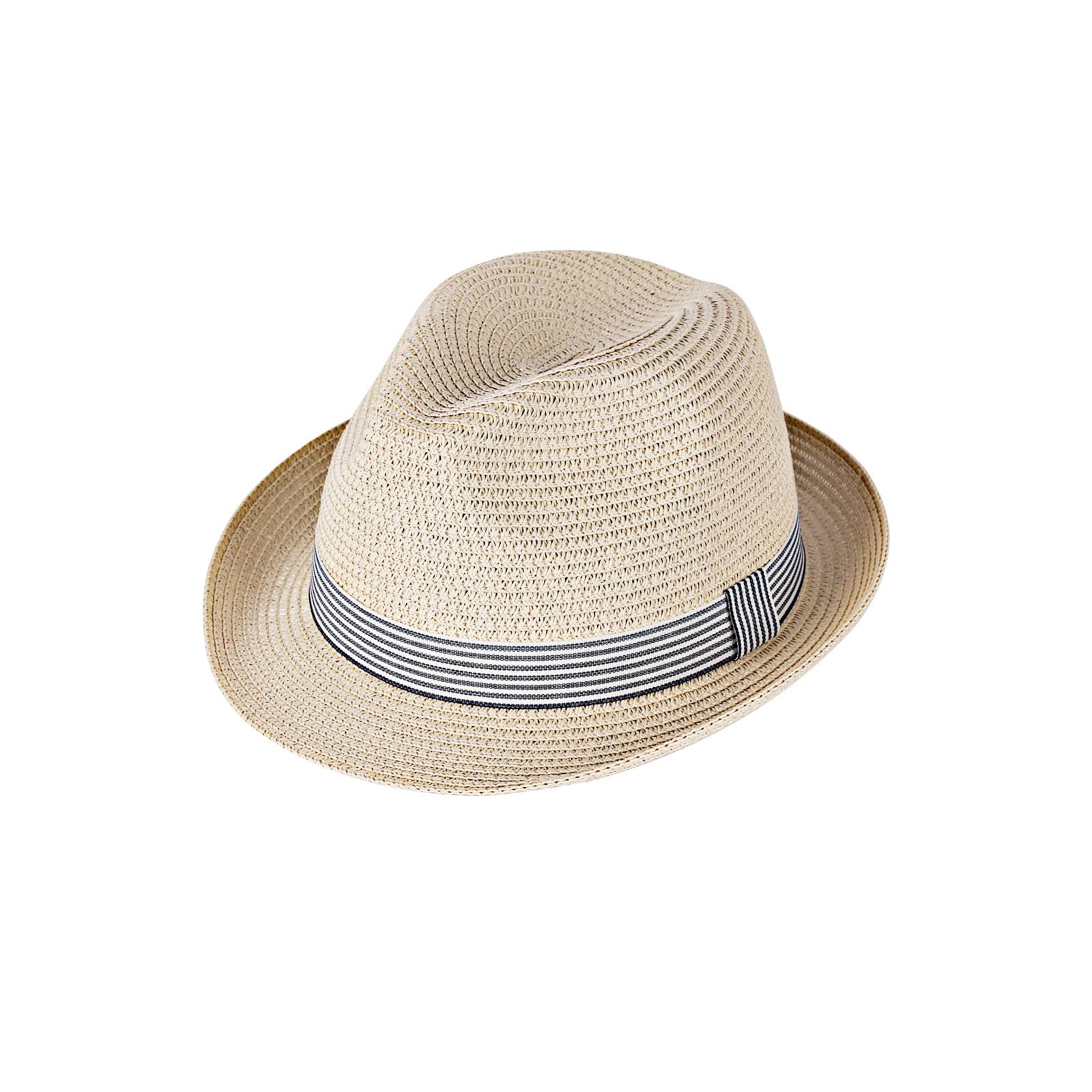 HONCO DIRECTSummer Panama Straw Fedora Hats for Men Women Trilby Hat Foldable Roll Up Short Brim Panama Beach Hat Topper