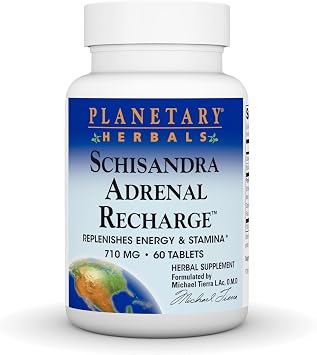 Planetary Herbals Schisandra Adrenal Complex 710mg with Yam Rhizome, Poria Sclerotium & More - 60 Tablets