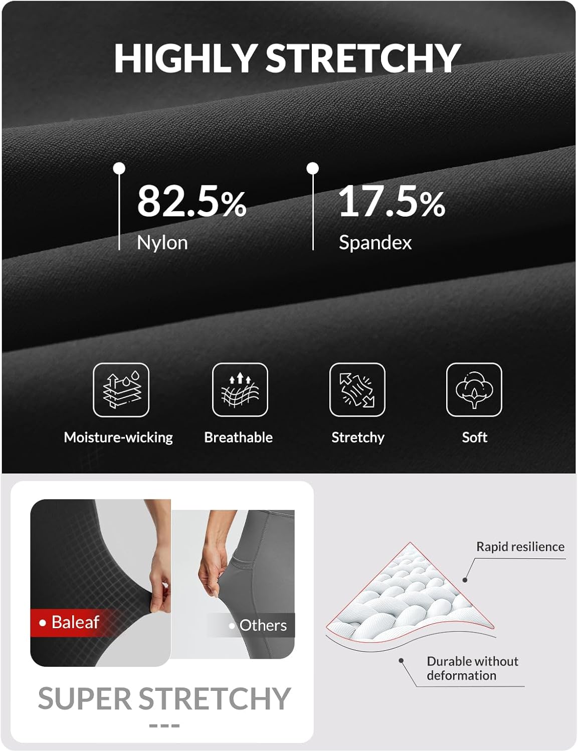 baleaf Womens Flare Leggings with Zipper Pockets Drawstring Flared Yoga Pants Bell Bottom Leggings Tummy Control - Image 7