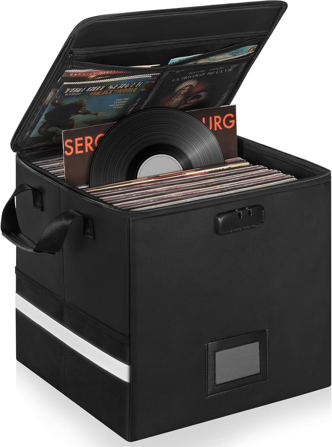 Amazon.com: IBVIVIC Fireproof Vinyl Record Storage Box, Record Storage ...