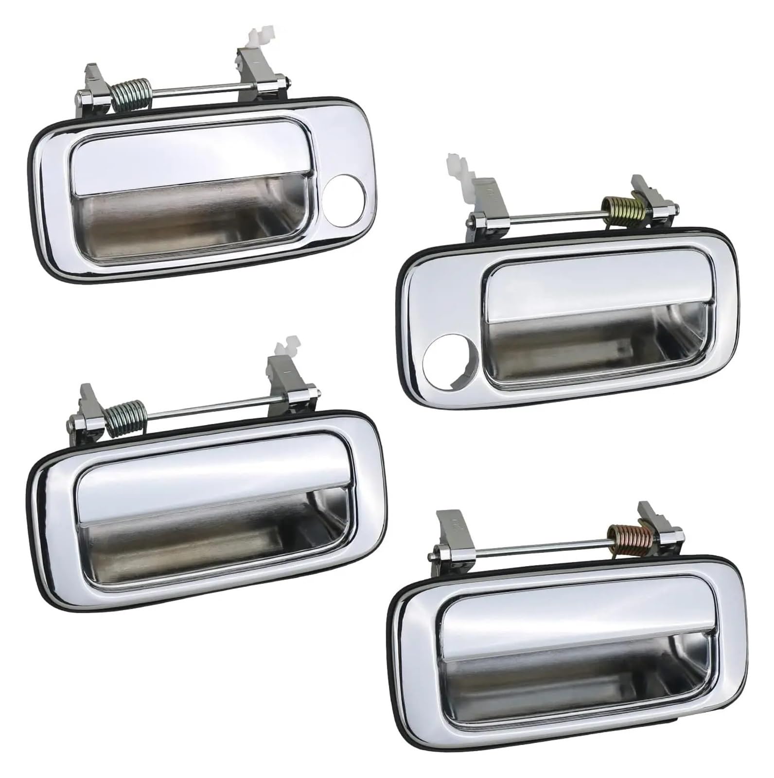 GCHGFJFD Chrome Car Exterior Door Handle Compatible with Land FJ80 HDJ80 HZJ80 FZJ80 69240-60010 69230-60010 69210-60010 69220-60010(4PCS)