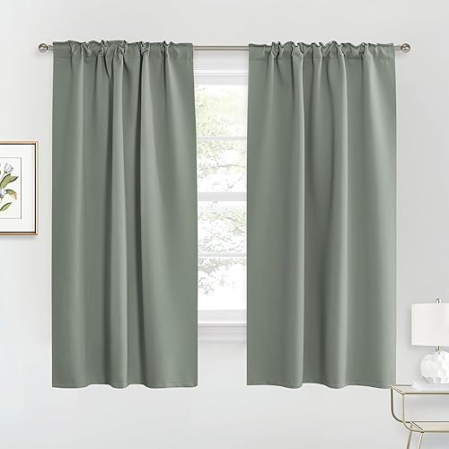 Miniatura 85 de RYB HOME - Cortinas blancas, cortinas para oscurecer la habitación, con aislamiento térmico, juego de cortinas opacas para dormitorio, sala