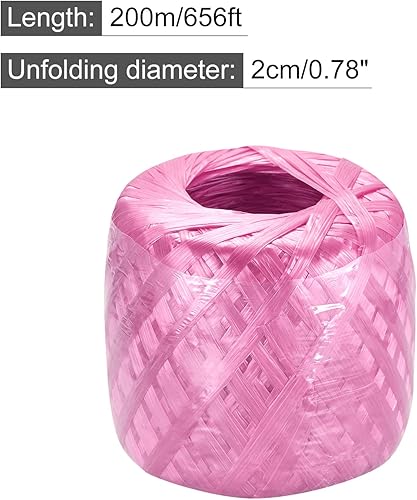 Miniatura 2 de MECCANIXITY Cuerda de plástico de nailon de poliéster para el hogar para embalar manualidades de jardinería, 1,312.3 ft de longitud total, color