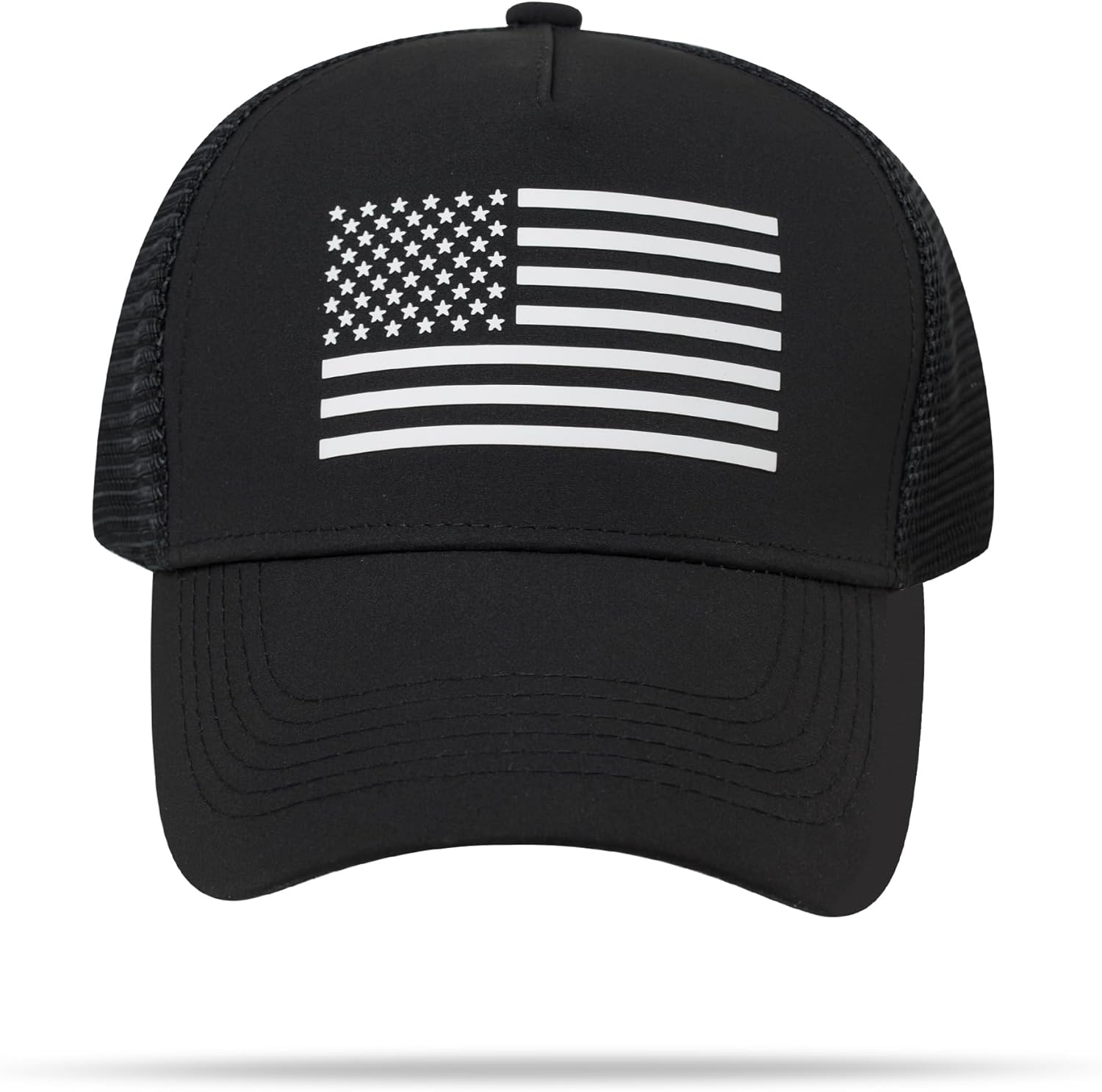 IIN American Flag Mesh Baseball Cap, Patriotic Trucker Hat for Men Women, Quick-Dry Breathable Design, Adjustable Snapback - Image 2