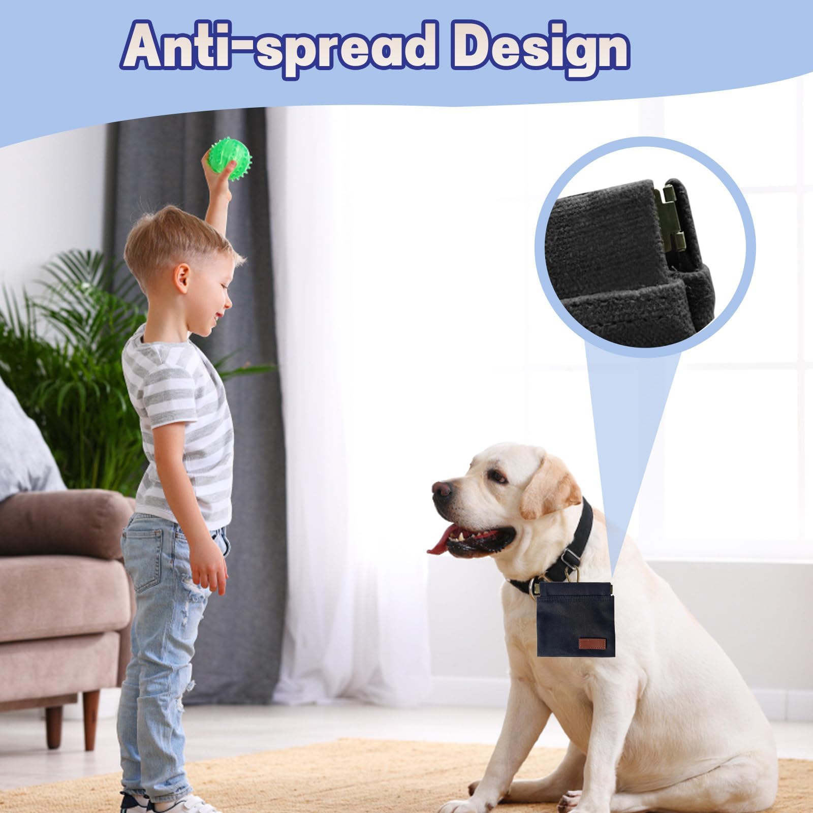 ZKFSIE Dog Treat Pouch 2-Pack, Treat Pouch for Dog Training Grey + Black - Image 4