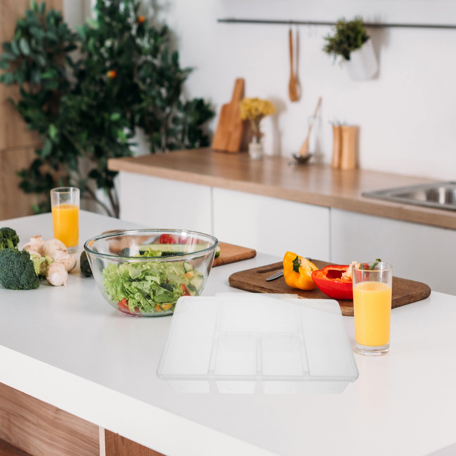 Amosfun Recipiente de Conservación de Alimentos Pp con 5 Compartimentos