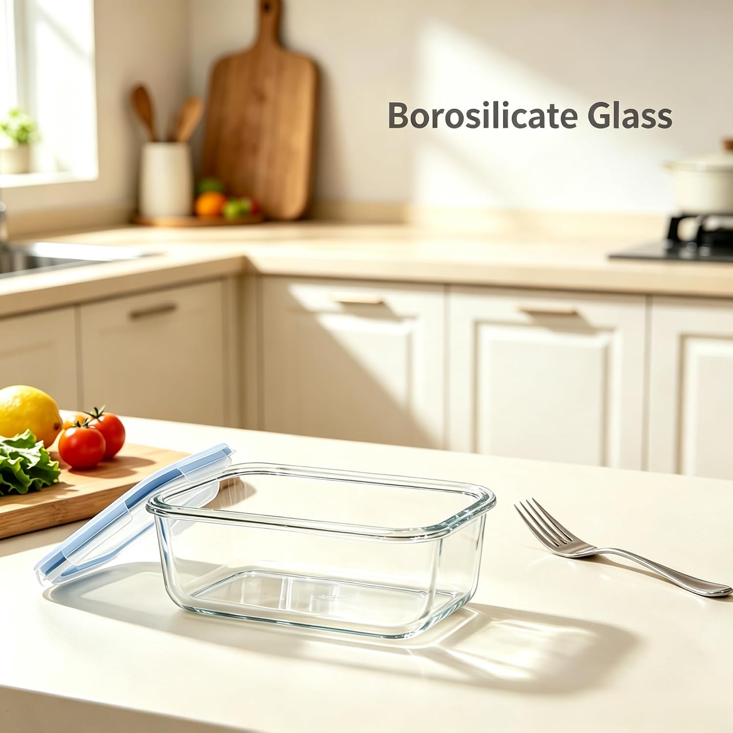 3 Pack Glass Food Storage Containers with Airtight Lids, Glass Meal Prep Containers for Lunch Office Meal Prep, Microwave, Freezer, Oven and Dishwasher Safe, BPA Free