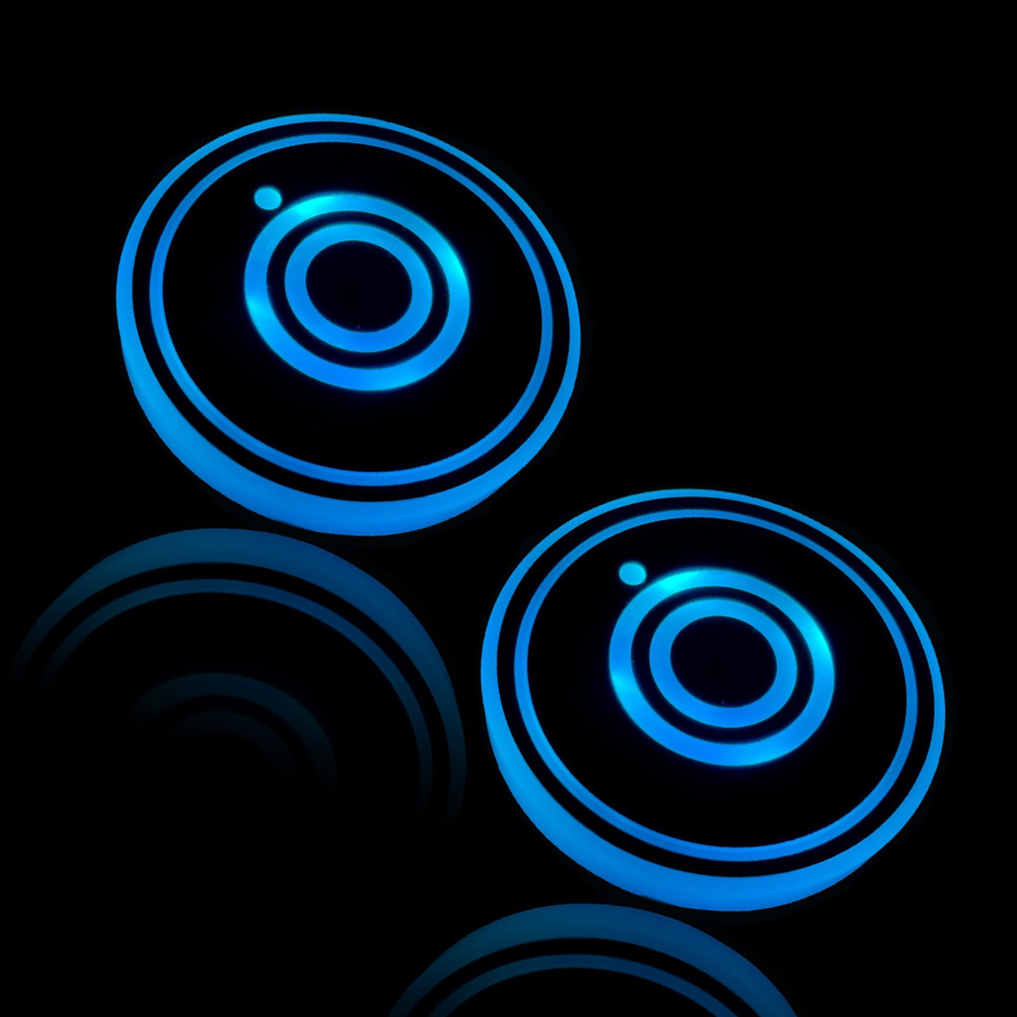 2 Pcs 7-Color LED Car Cup Holder Lights – USB Rechargeable, Waterproof Ambient Interior Lighting for Auto