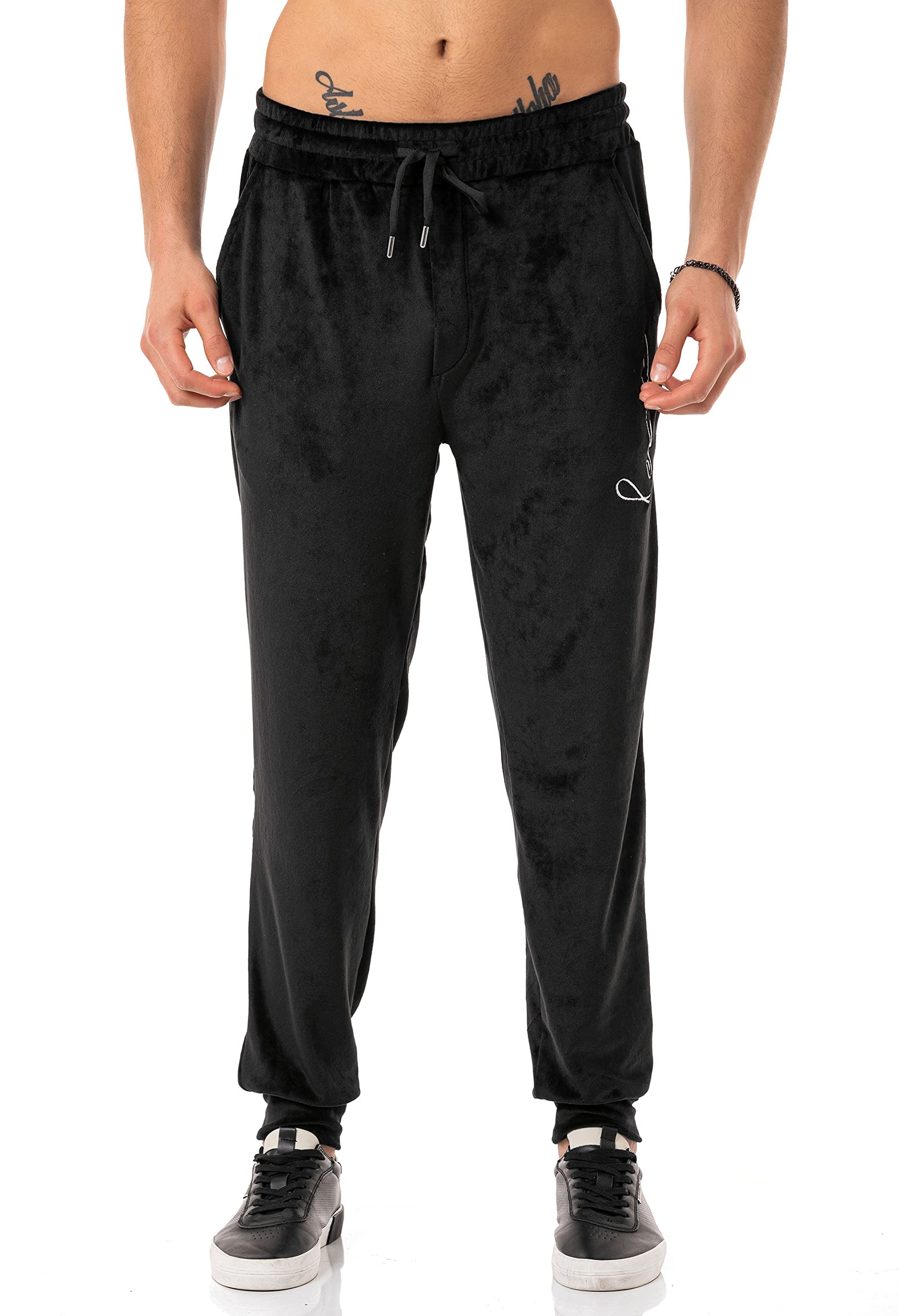 Red Bridge Pantalones de jogging para hombre Jogger Sweat-Pants Casual Velour Signature