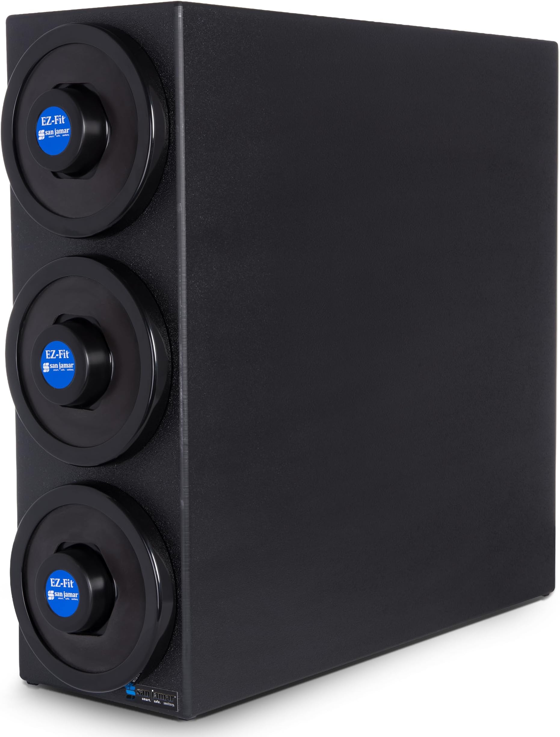 San Jamar C2903 EZ-Fit Beverage Dispenser with Black Trim Rings, Black