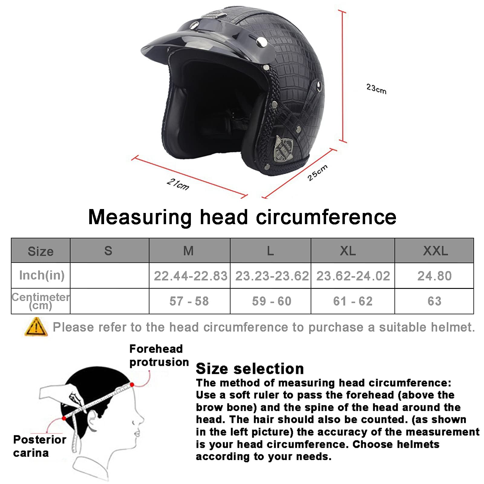 Donna 3/4 Mezzo Casco per Touring Scooters Moto ABS Primavera, Estate