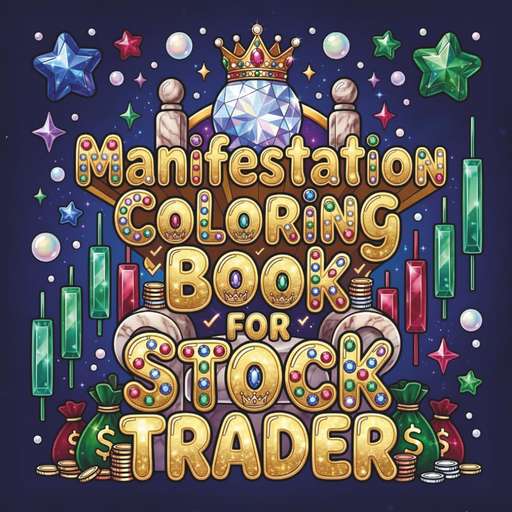 Manifestation Coloring Book for Stock Trader: 45 Positive Financial Affirmations and Wealth Manifestation Quotes to Color: A Relaxing Stress Relief Gift for Day Traders and Investors