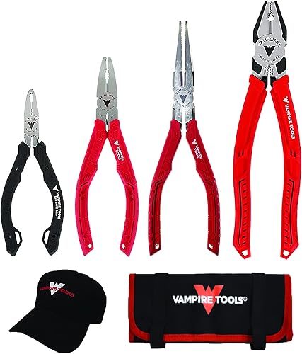 VamPLIERS. ¡Los mejores alicates del mundo! Juego de 4 alicates patentados por S4BPC para extracción de tornillos. Extracto de seguridad atascado