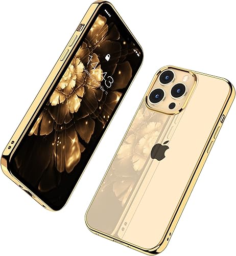 Miniatura 1 de MILPROX Funda compatible con iPhone 15 Plus  Compatible con MagSafe  Parte trasera transparente transparente elegante borde de espejo galvanizado