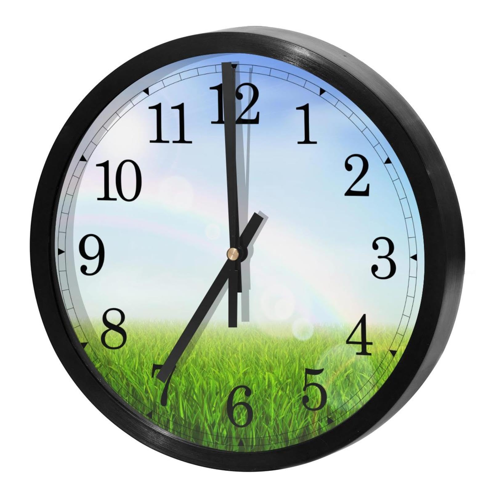 Horloge murale silencieuse à quartz ronde pour maison et bureau