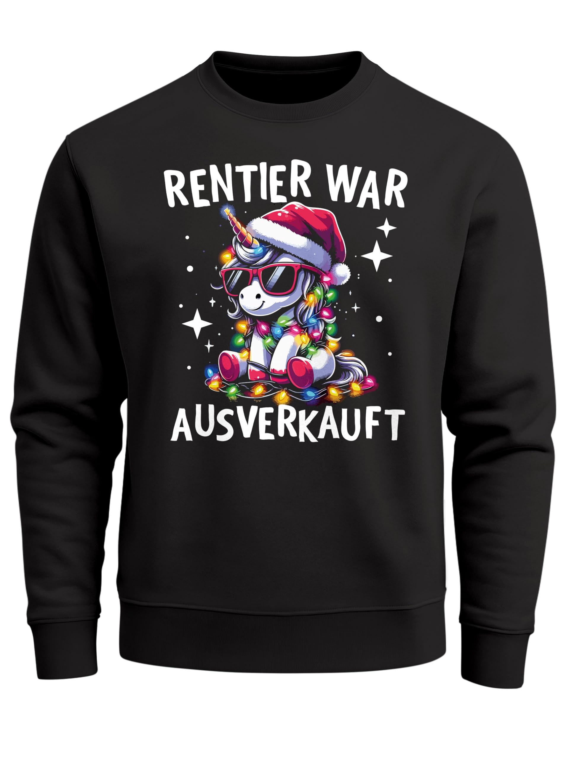 MoonWorks Sweat-shirt pour homme - Pull de Noël drôle de renne - Tenue de Noël pour homme