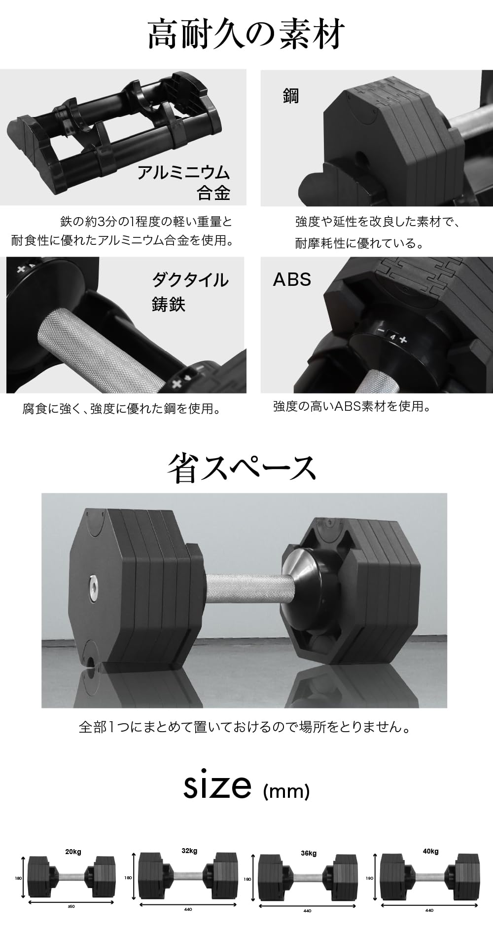 Amazon | BARWING(バーウィング)NEW モデル 可変式ダンベル 重量