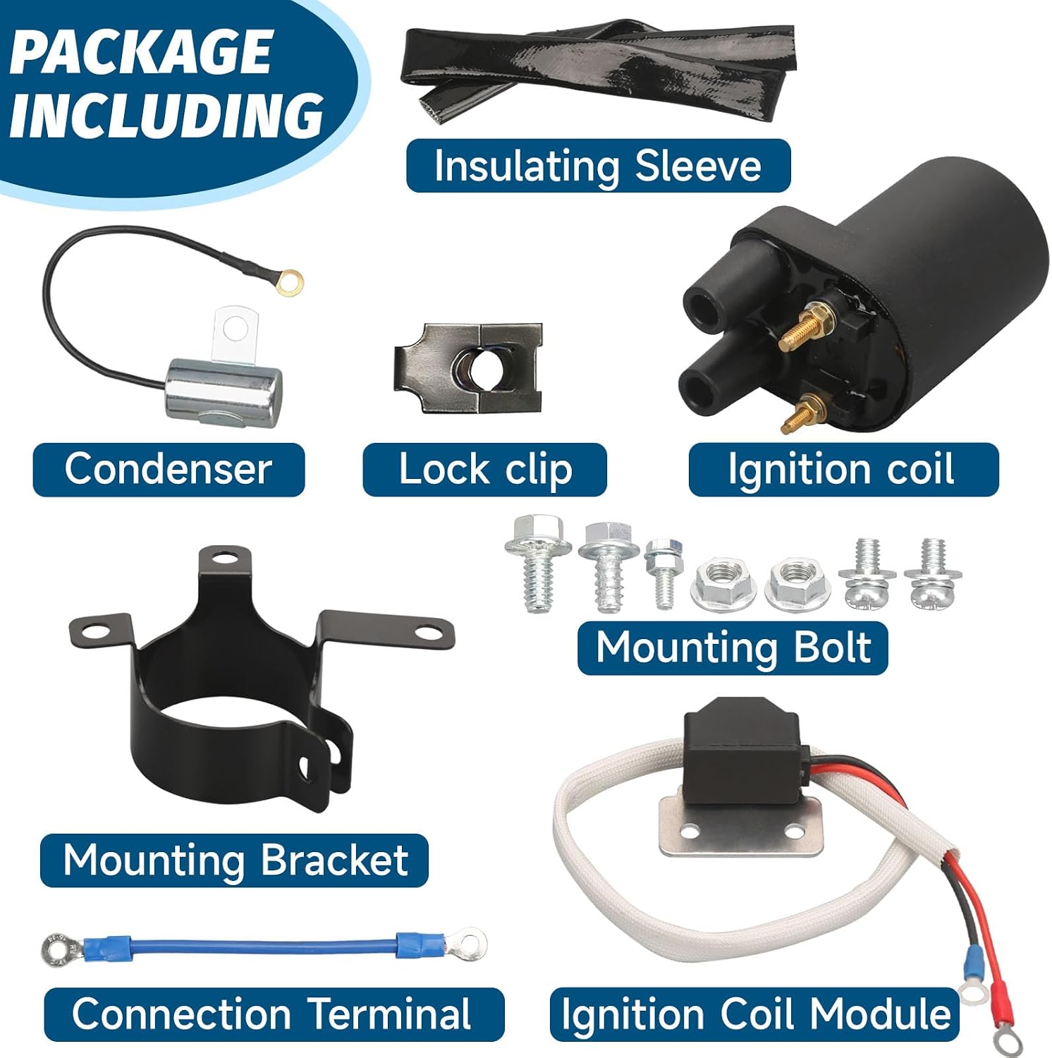 166-0767 Ignition Coil Kits Compatible With Onan P218g/P220g Fit for John Deere 316 317 318 420 Ignition Coil with Control Module Replace 166-0785 166-0820