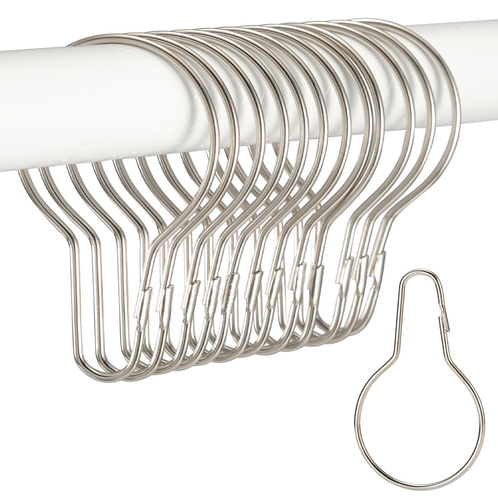 Anneaux De Rideau De Douche Dorés, Crochets De Rideau De Douche