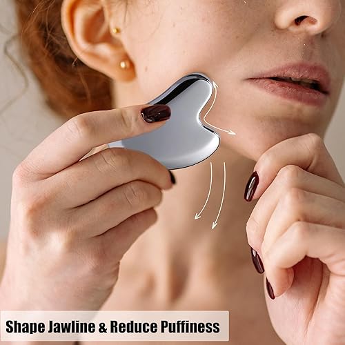 Miniatura 6 de InfiniteRelax Terahertz Gua Sha Herramientas faciales, herramienta Guasha para cara y cuerpo, herramientas de masajeador Gua Sha para reducir la
