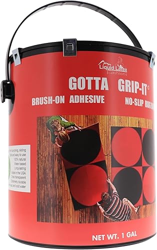 Miniatura 7 de Gotta Grip-It - Alfombra antideslizante de goma fijadora, 1 galón, segura y fácil de usar, lavable a máquina y apta para secadora, adhesivo de
