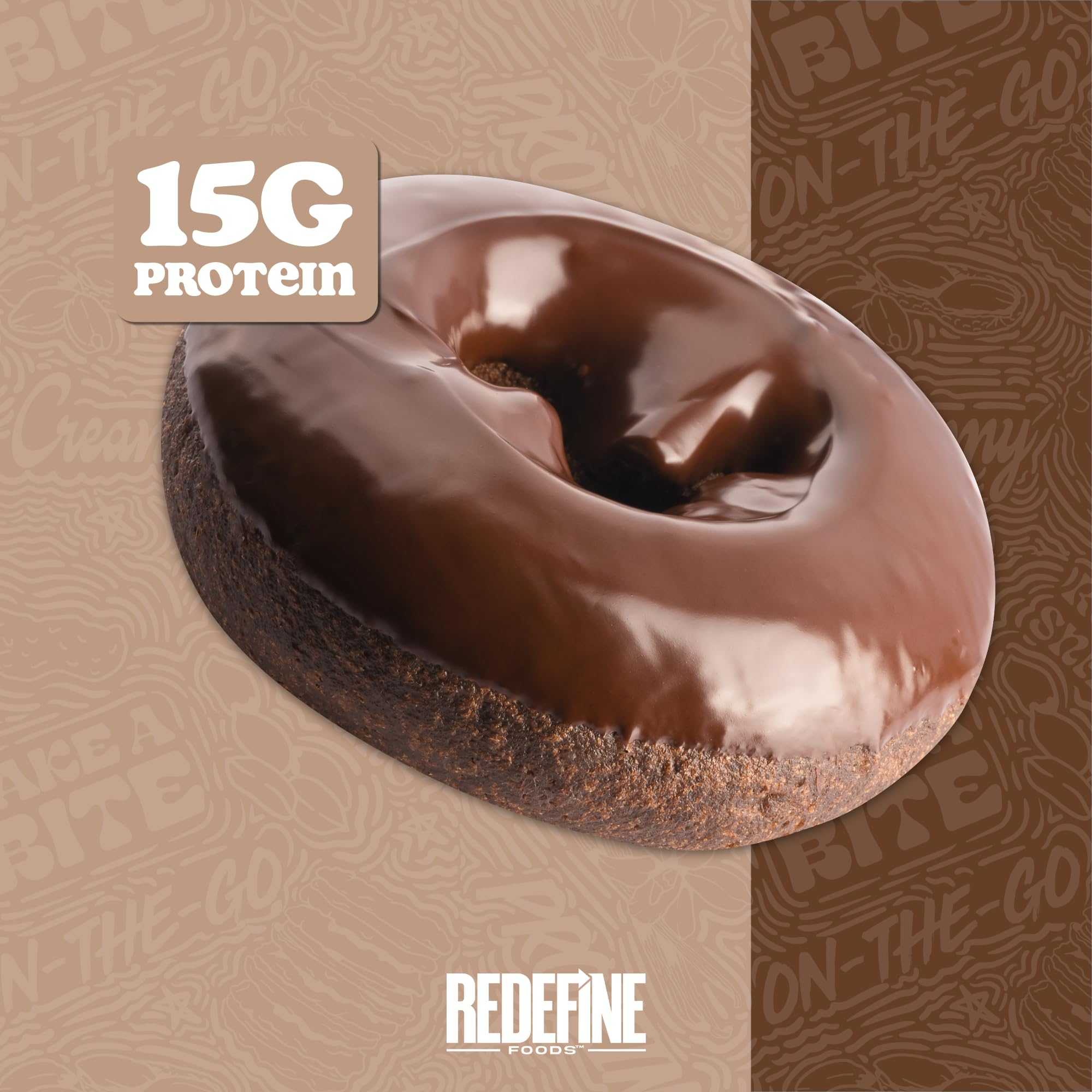 Amazon.com : Redefine Foods Chocolate Protein Donut - 8 Count - Chocolate  Flavor - 15g of Protein Per Serving - No Artificial Ingredients :  Everything Else