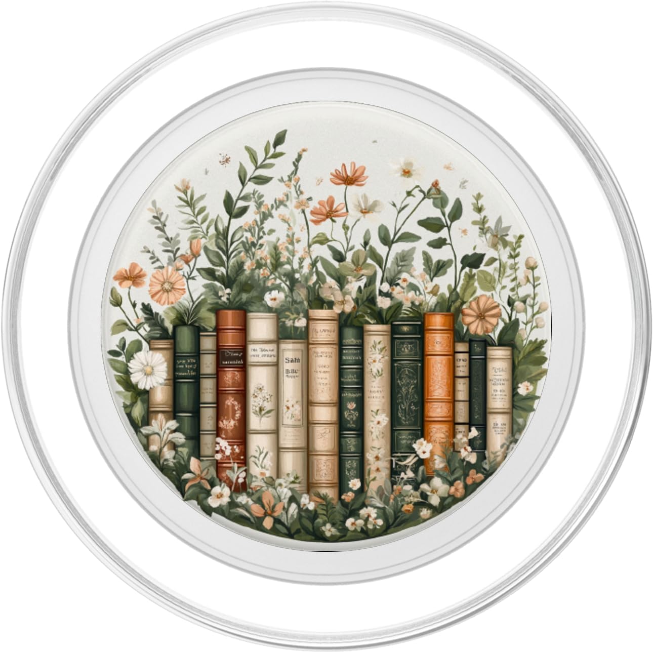 Book Reading Flower Lover Bookworm Tropical Garden PopSockets PopGrip for MagSafe