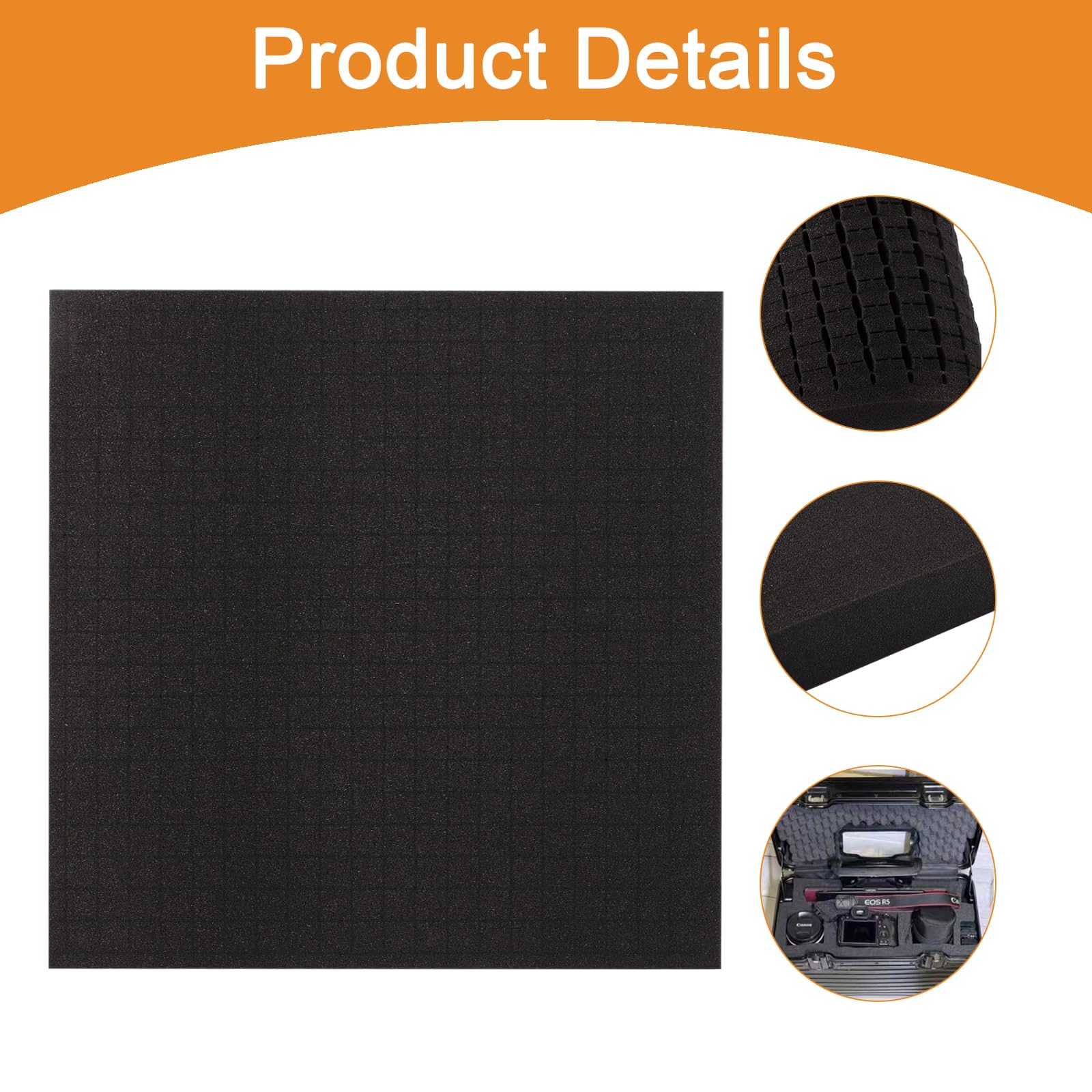 Schiuma A Griglia VIDETOL Per Fustelle - Set 4 Pezzi 30x30cm Per Cassette Attrezzi - Foto 6