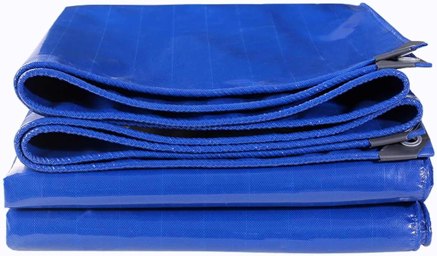 Outdoor Plastic Tarpaulin Tent Tarp, Heavy Duty Waterproof Camping Canopy, Blue Farming Gardening Tarp, Swimming Pool Patio Hutch Sunshade(6x7m/19.68x22.96ft)