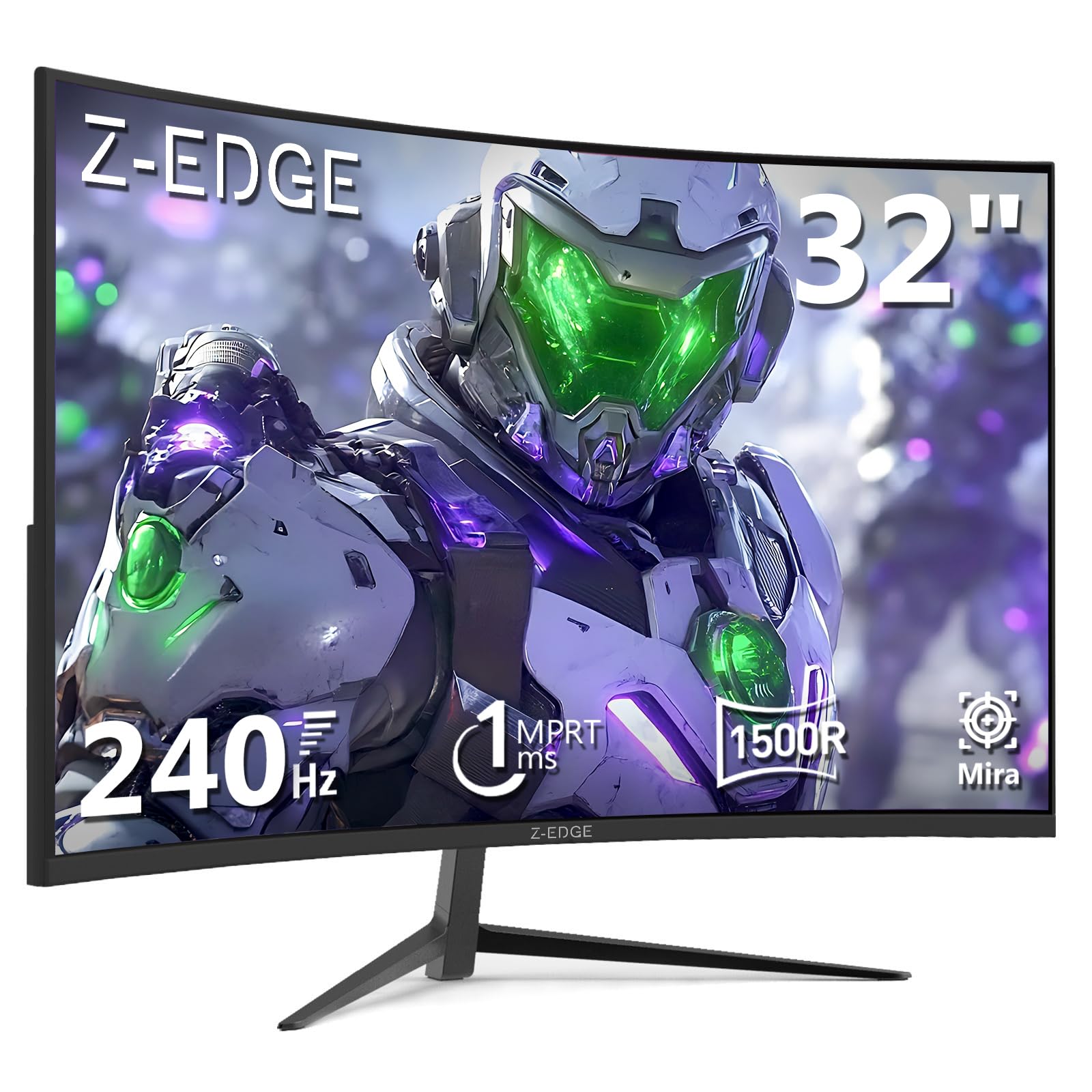 Monitor Gamer Curvo 32 polegadas Z-Edge, 240Hz, 1 ms, Full HD