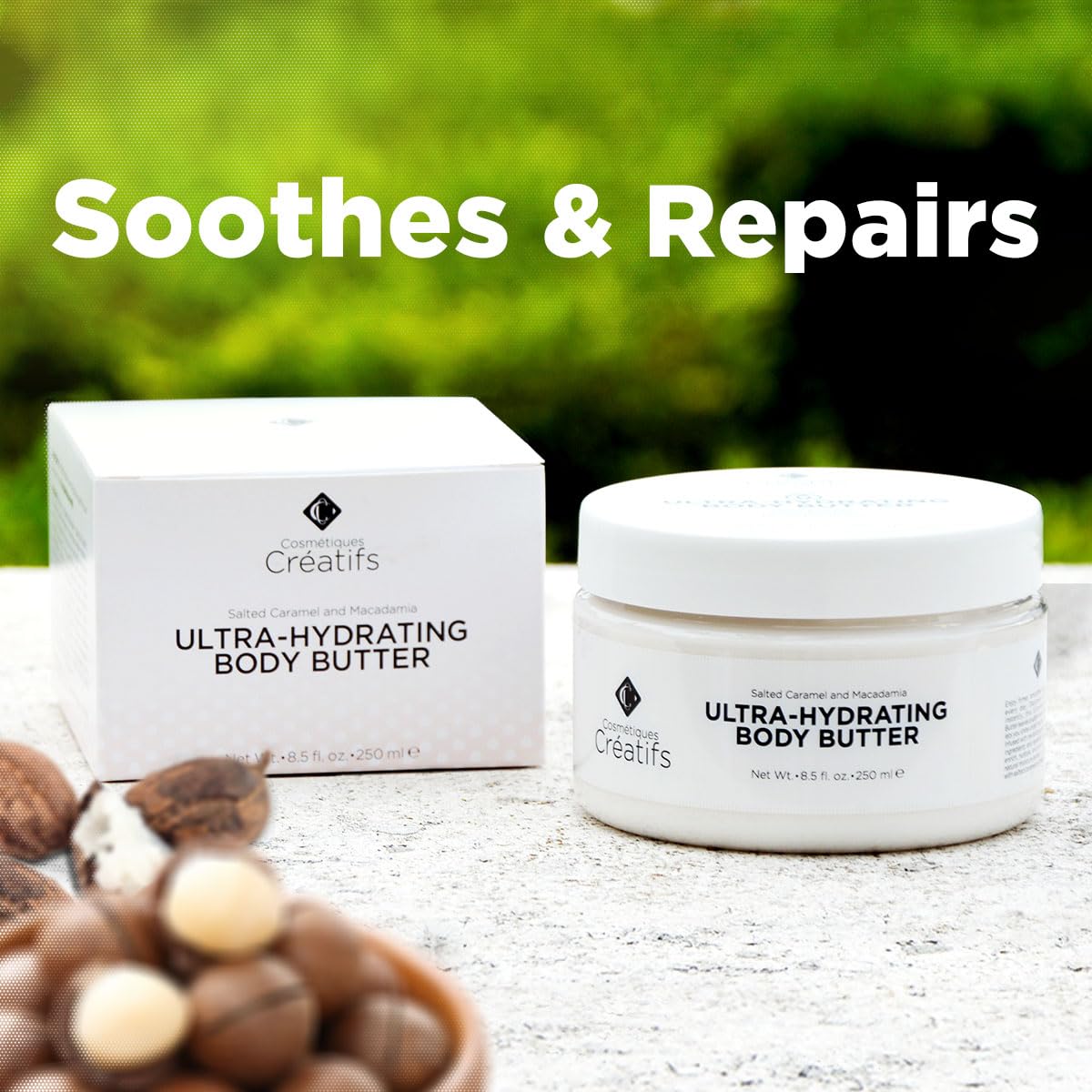 Ultra-Hydrating Body Butter with Shea Butter, 8.5 fl. oz., Salted Caramel and Macadamia Scent, Deep Moisturizing, Soothes, Repairs, and Nourishes Skin - Image 2