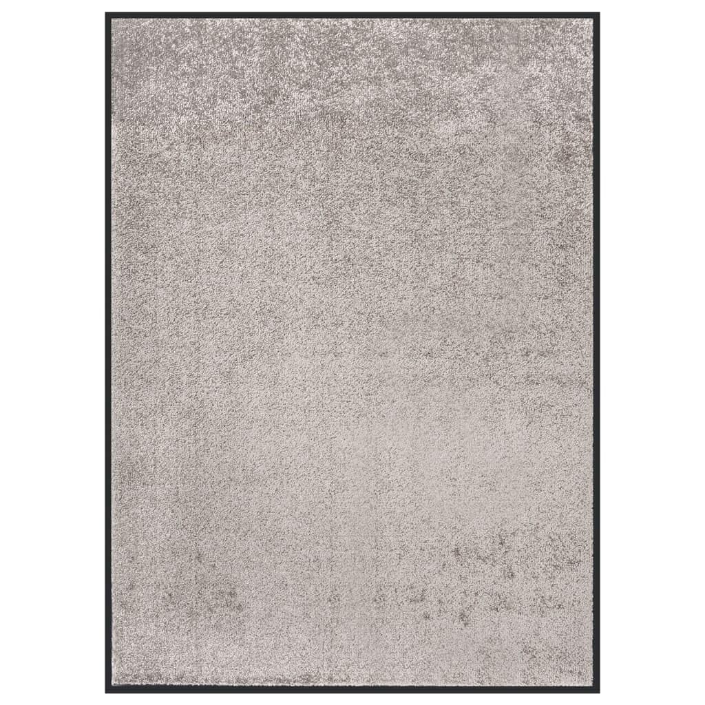Tapis de propreté antidérapant gris 60x80 cm pour buanderie et entrée