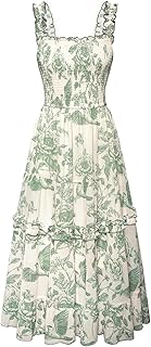 Cottagecore Dresses for Women 2025 Smocked Floral Dress Flowy Sundress - Buy now