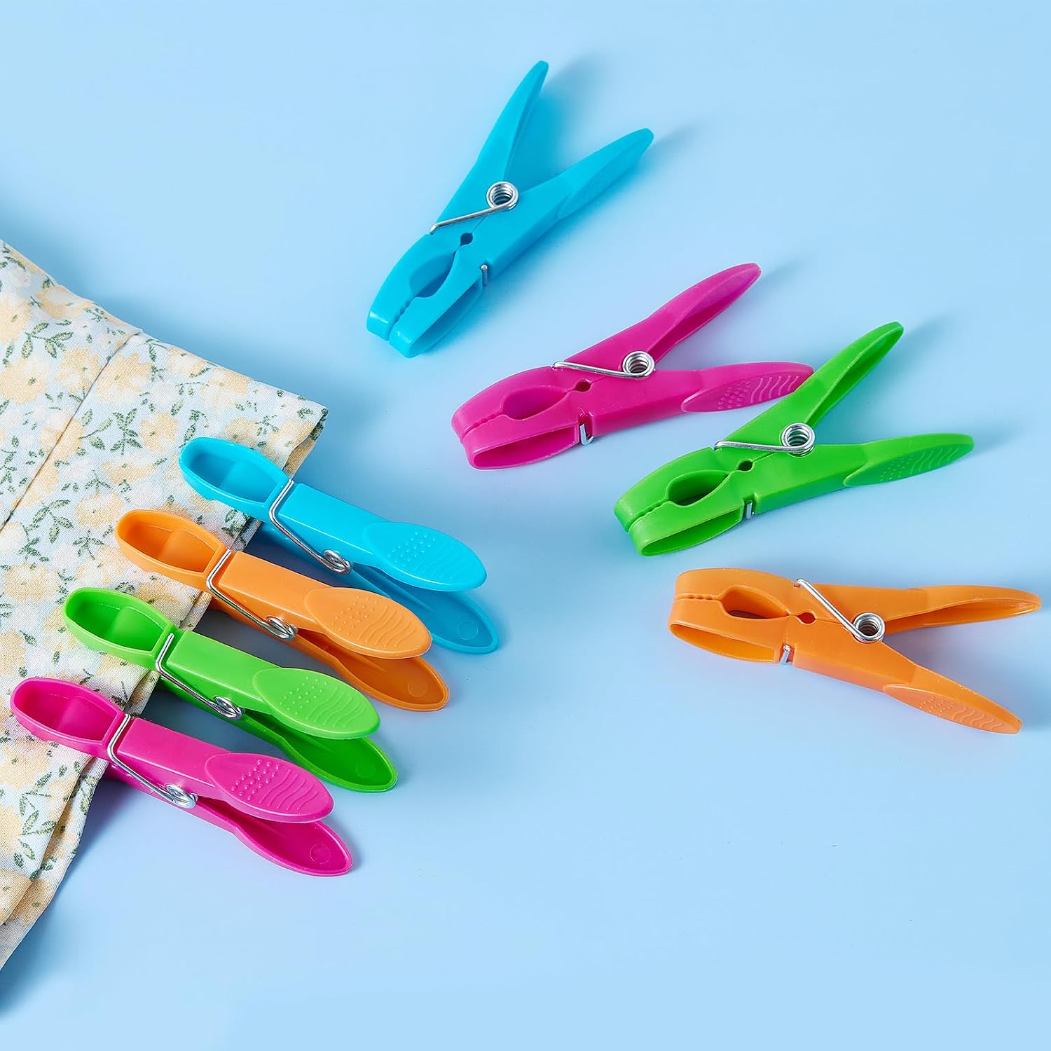 Colorful Plastic Clothespins for Hanging Clothes-48Pcs
