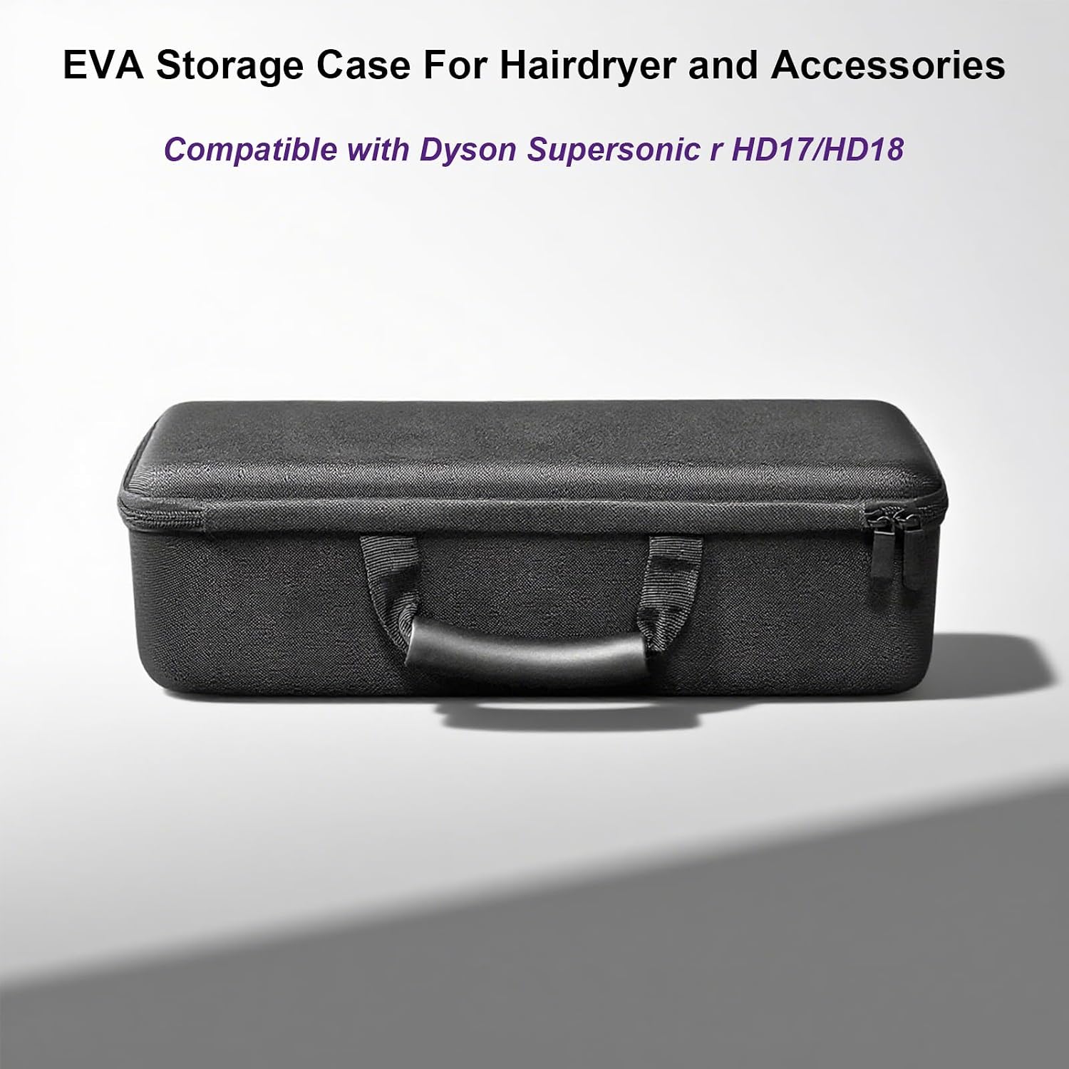 Hard Travel Case Compatible with Dyson Hair Dryer HD17 HD18, EVA Carrying Storage Bag For Supersonic R Hairdryer and Accessories