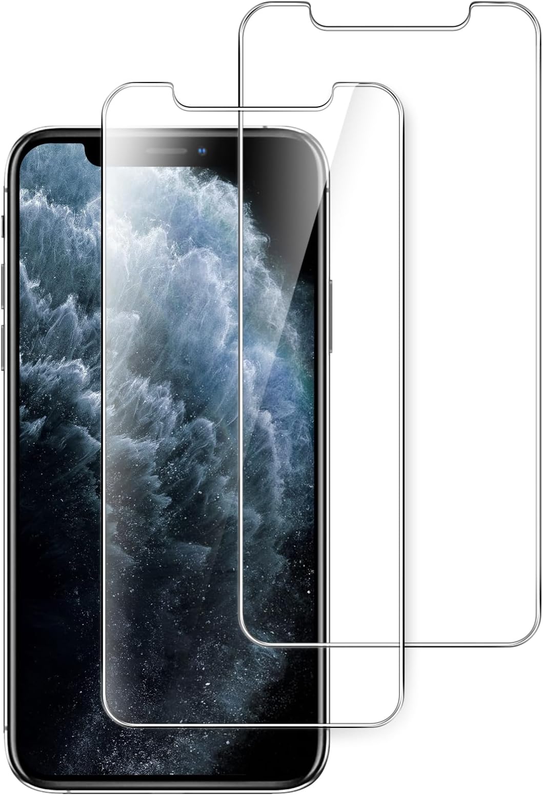 JETech iPhone11ProMax/iPhoneXsMax用（11 Pro Max/Xs Max）強化ガラス 液晶保護フィルム 6.5インチ 2枚セット