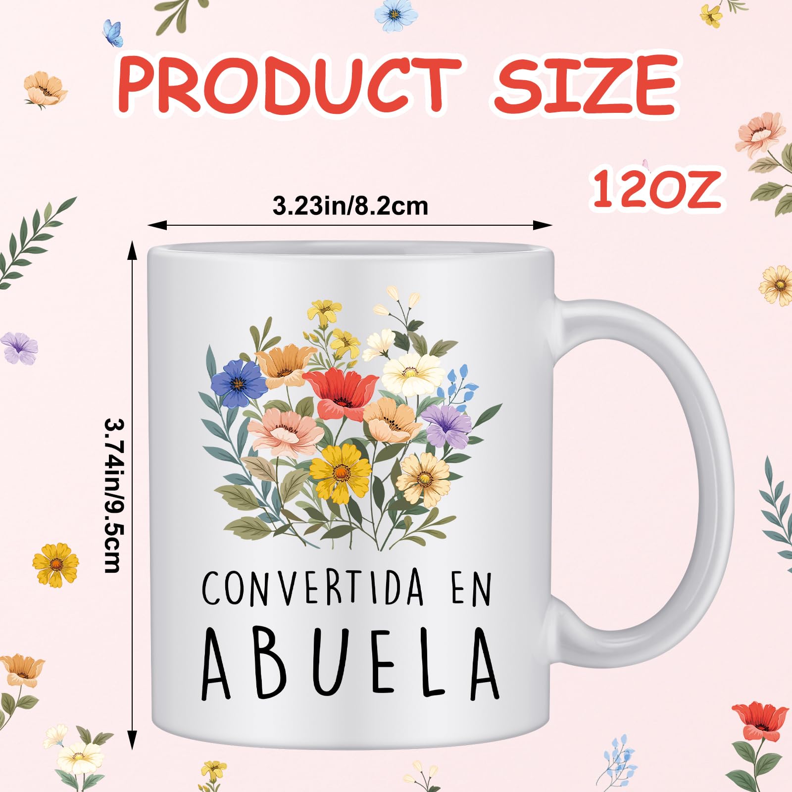 Didaey Juego de 2 tazas de café Promoted to Abuela y Abuelo para nuevos abuelos, regalos por primera vez 2025 para abuela y abuelo, regalos de anuncio de embarazo regalos de Navidad para nuevos