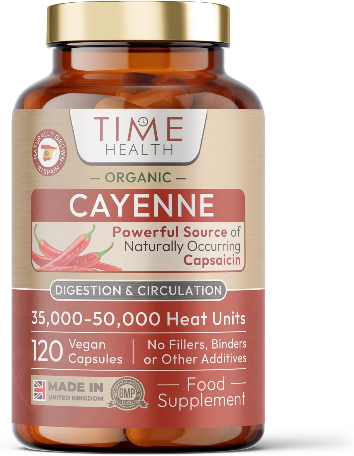 New: Organic Cayenne Pepper (Capsicum) High Strength – 120 x 650mg Capsules – Capsaicin – Metabolism, Digestion & More – GMP – Soil Association Certified – UK Made Supplement – Pure & Additive Free