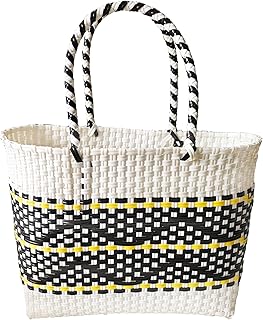 Handwoven Super Tote Bag for Women Recycled Plastic Shoulder Purse Summe...