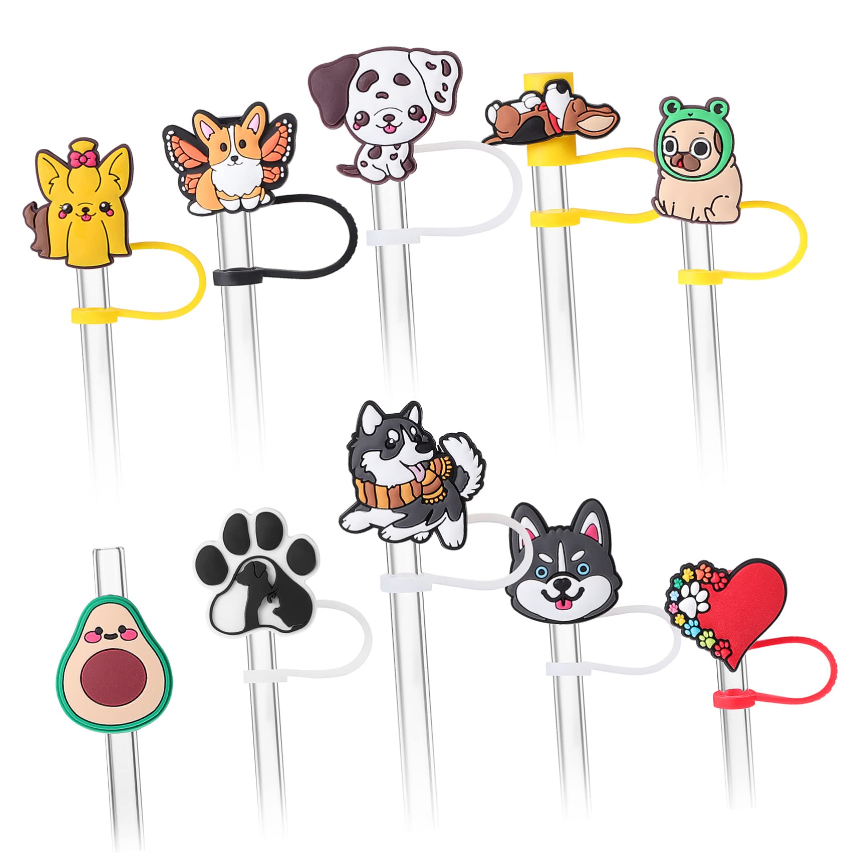 INOOMP 50piezas Adorables Tapas Para Sorbete Cubiertas Creativas De Diseño De Dibujos Animados Tapones Reutilizables Para Bebidas Accesorios Para Fiestas y Hogar