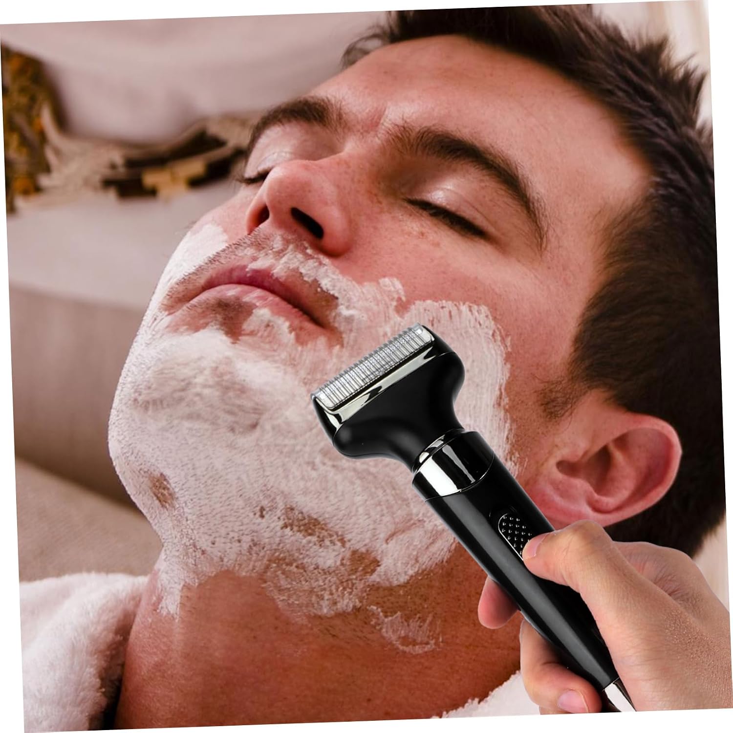Men Electric Razors Face Shaver Women Electric Razors Hair Clipper for Home Hair Trimmer Nose Removal Floating Double Head Rotors Second Speed