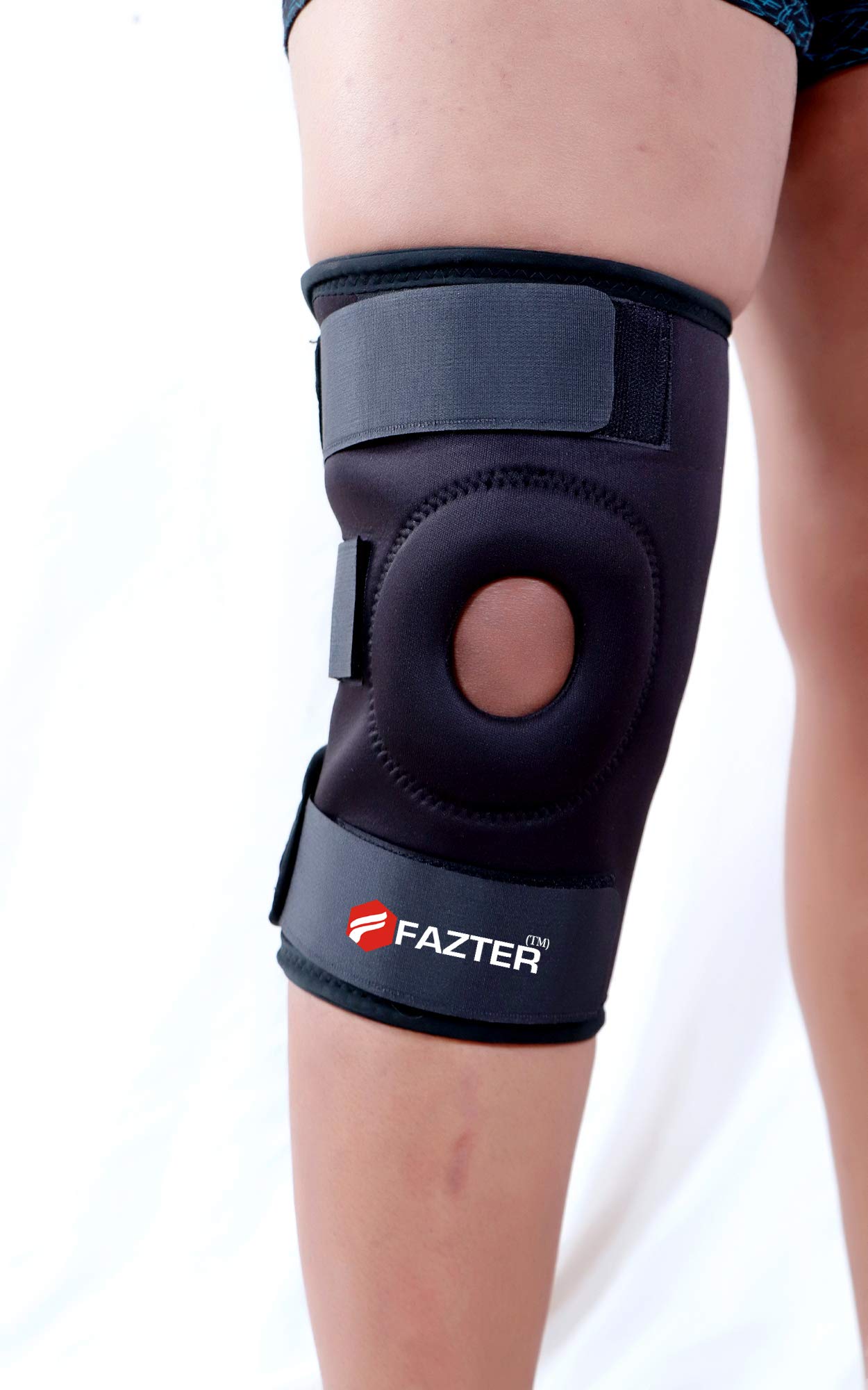 FAZTER Open Patella Knee Cap Support for Men and Women for fracture Stabilizer Compression & Pain Relief Knee cap Brace Best Joint Protection All Ligament Injury Fitness & Sport activities