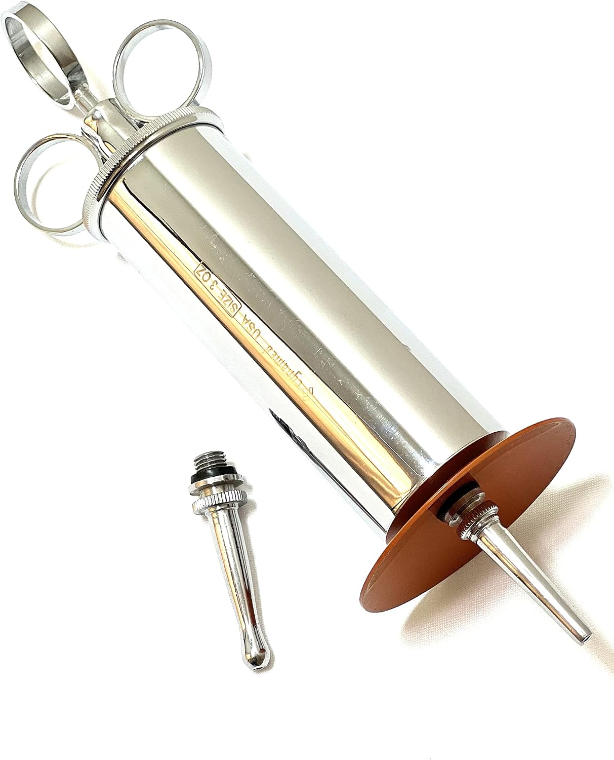 CynaMed -Premium Ear Wax Removal Syringe 8 OZ,6 OZ,4OZ,3 OZ - Brass with Chrome Finish Ideal for Household, EMT, Firefighter, Police, Medical Student, School and Hobby (3 OZ) image 4