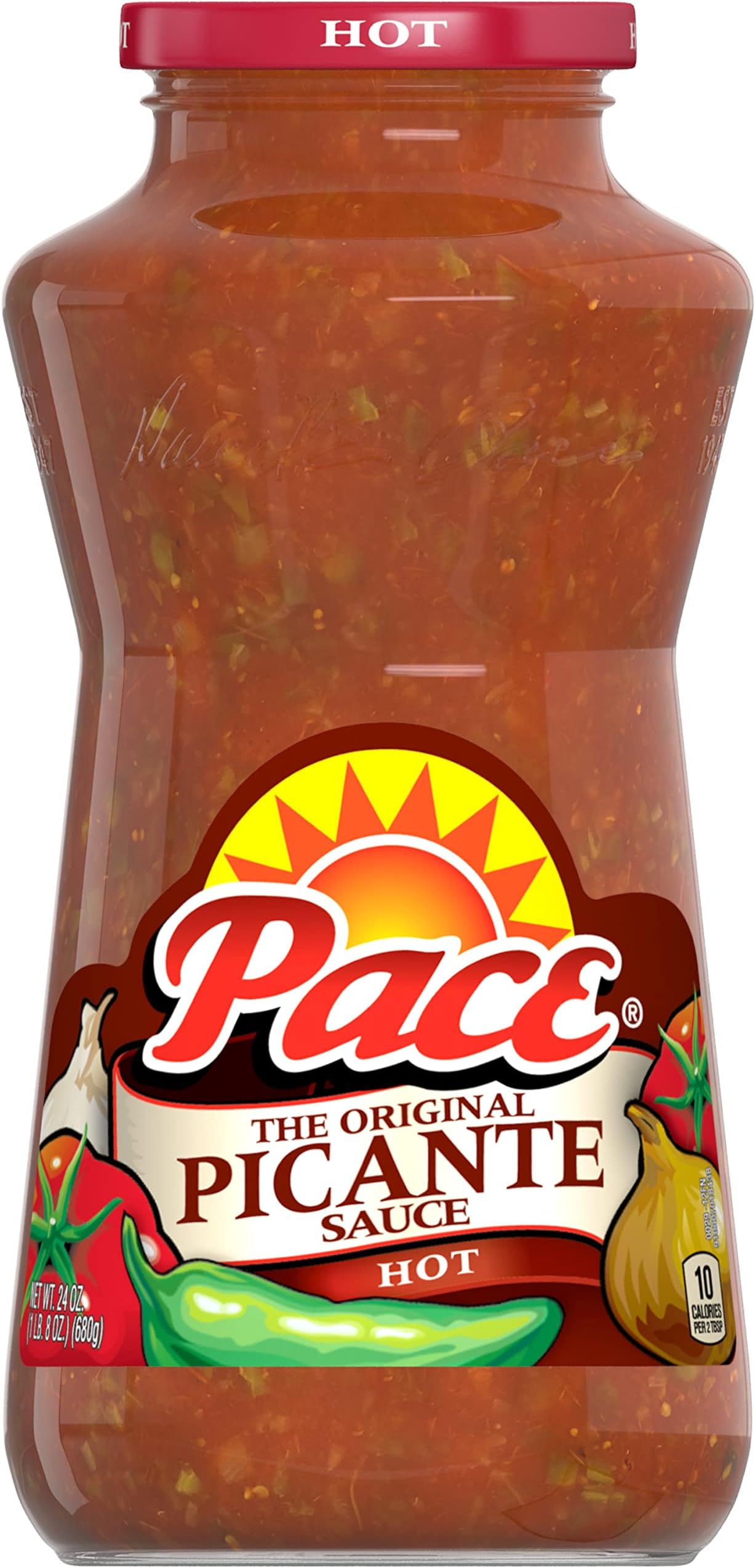 Hot Picante Sauce, 24 oz Jar