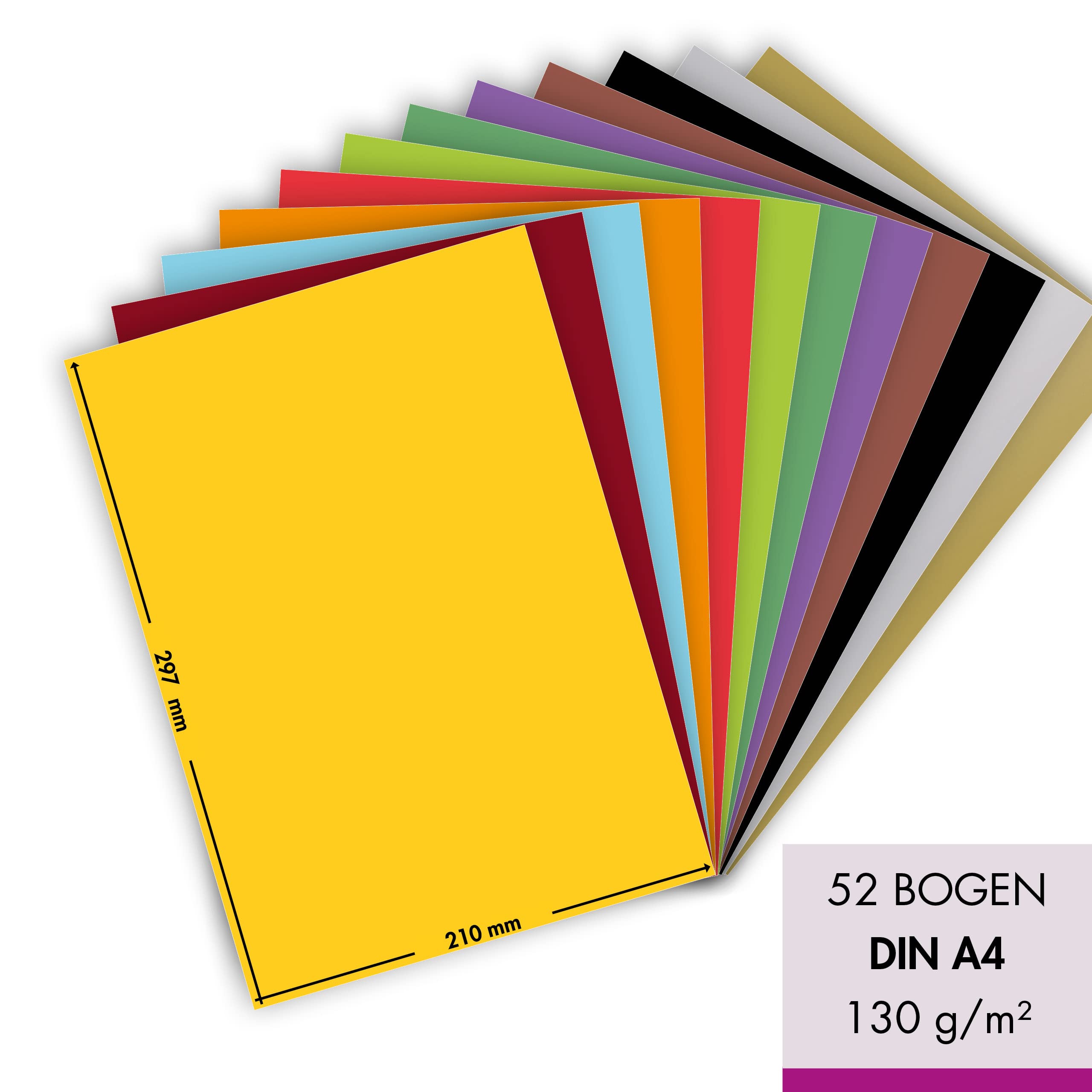 Carta Colorata A4 Nero - 20 Fogli, 130 G/m², Per Fai Da Te, Disegno E Stampabile - Foto 8