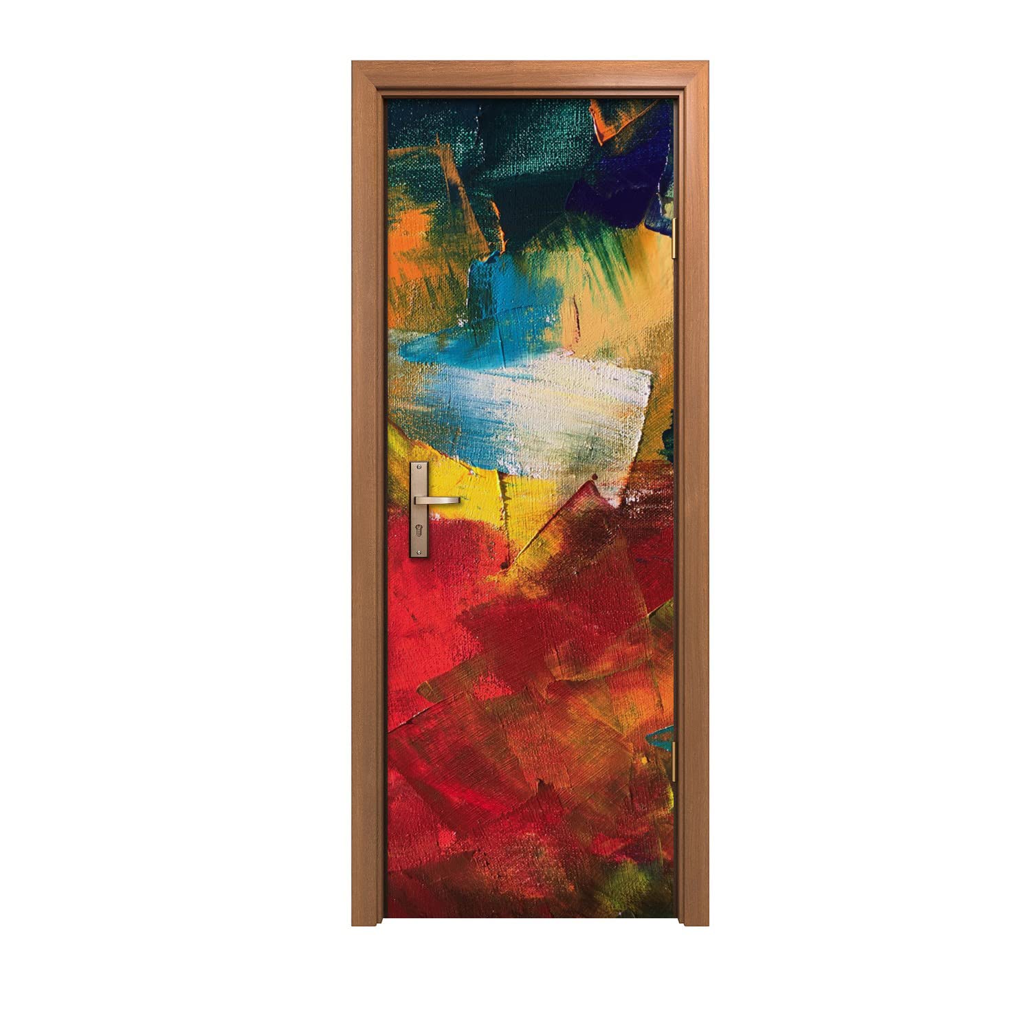 Autocollant de porte Coloray salon et chambre grand format 70x200cm