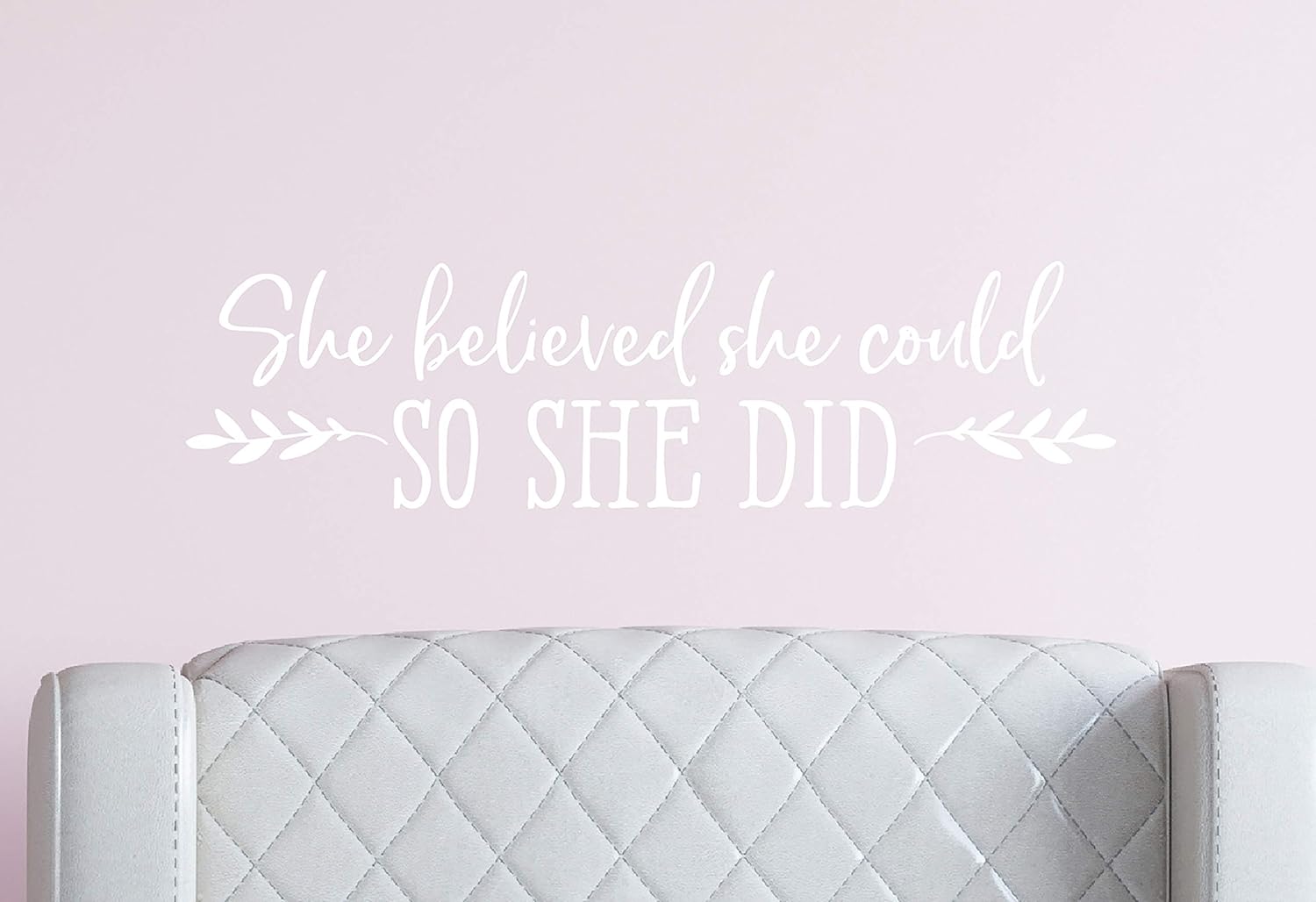 InnovativeStencils She Believed She Could So She Did Wall